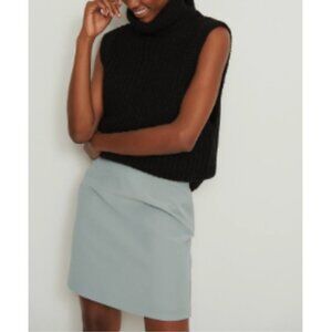 Blue Grey Mini Skirt